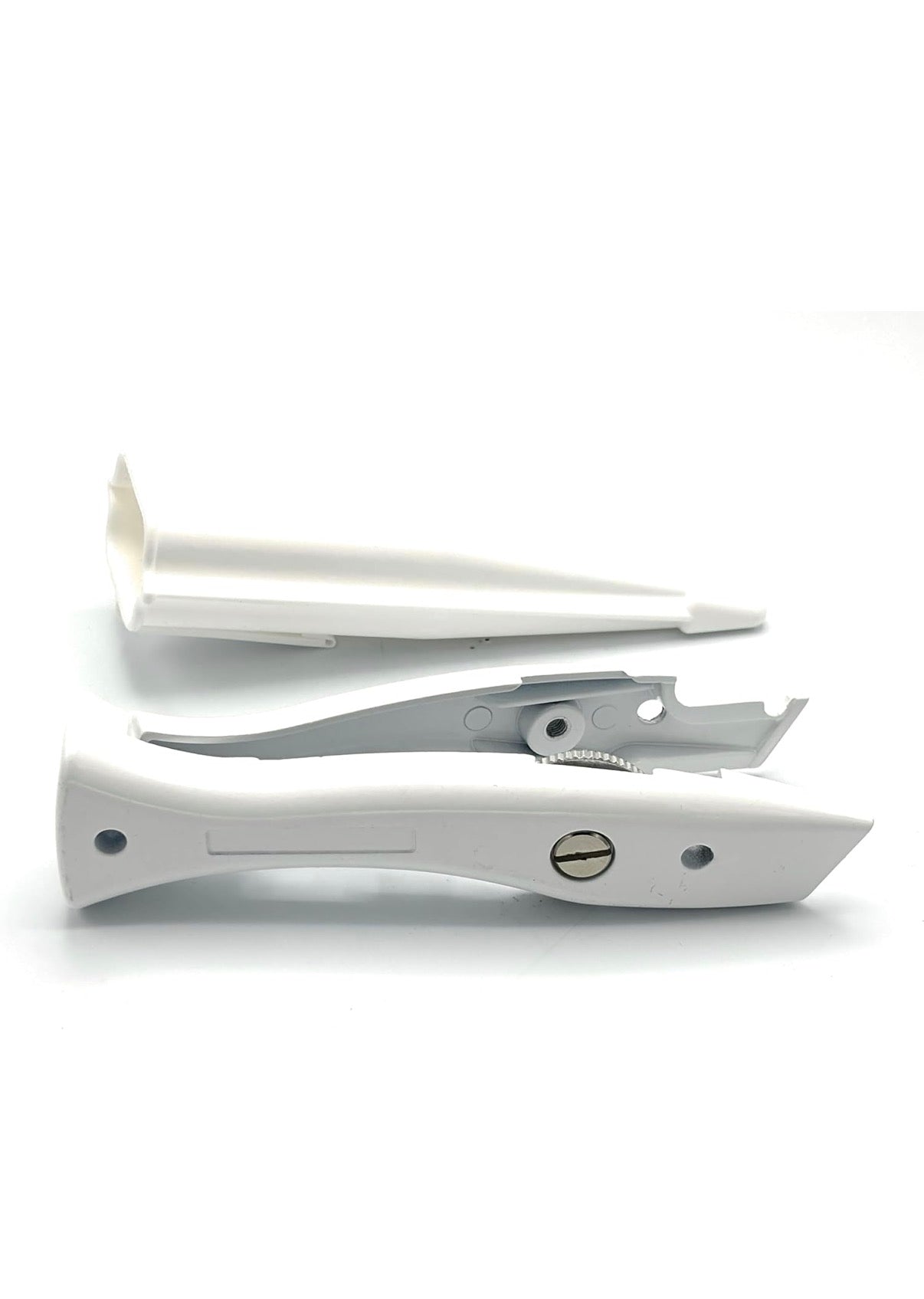 CCA White Carpet cutter tool with matching white holder for the professional and DIY installer