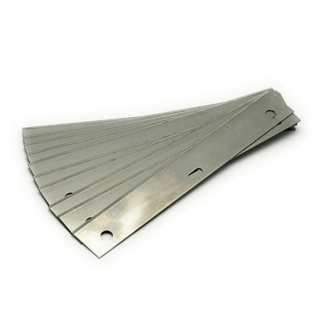 CCA Heavy Duty 10cm Wallpaper & Flooring Scraper Blades Pack of 10 Steel
