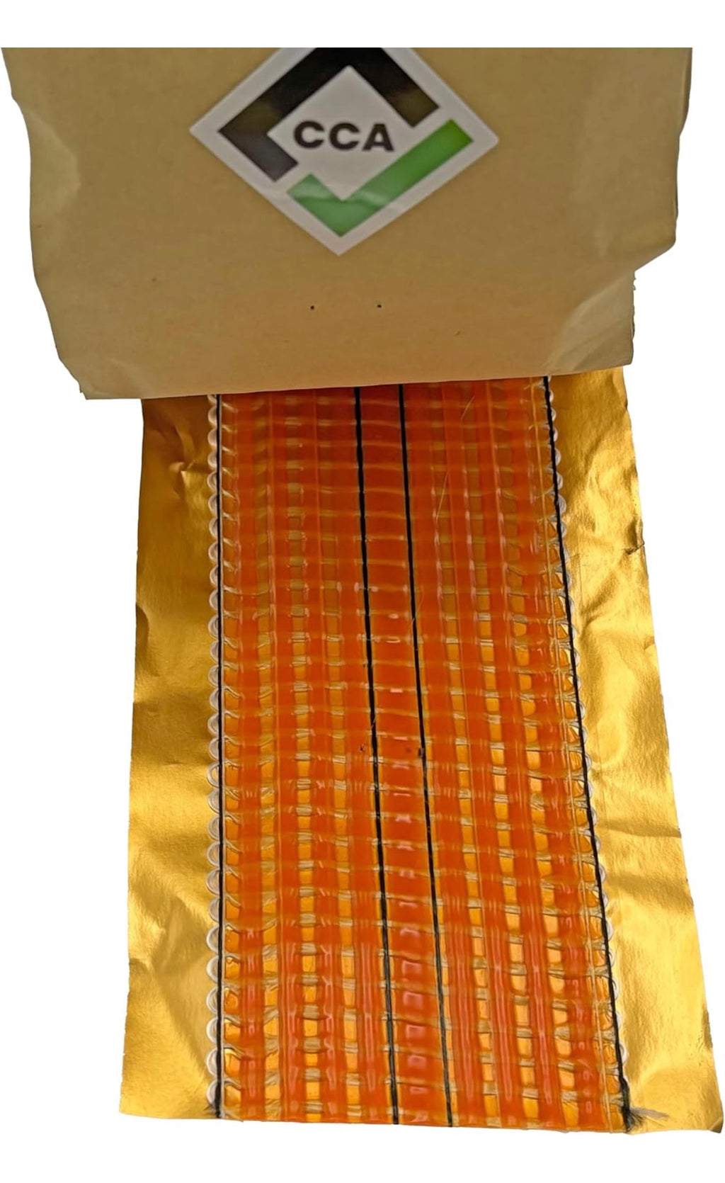 CCA Carpet heat seam Joining Tape - Heat Bond Hot Adhesive Gold foil backed 20mtr (66 feet) roll. 100mm wide, Secures joins using a heat seam iron.