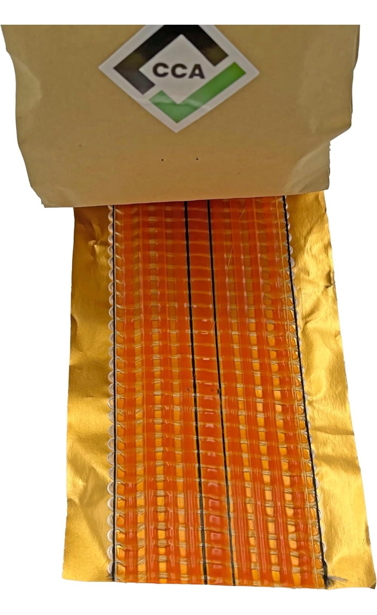 CCA Carpet heat seam Joining Tape - Heat Bond Hot Adhesive Gold foil backed 20mtr (66 feet) roll. 100mm wide, Secures joins using a heat seam iron.