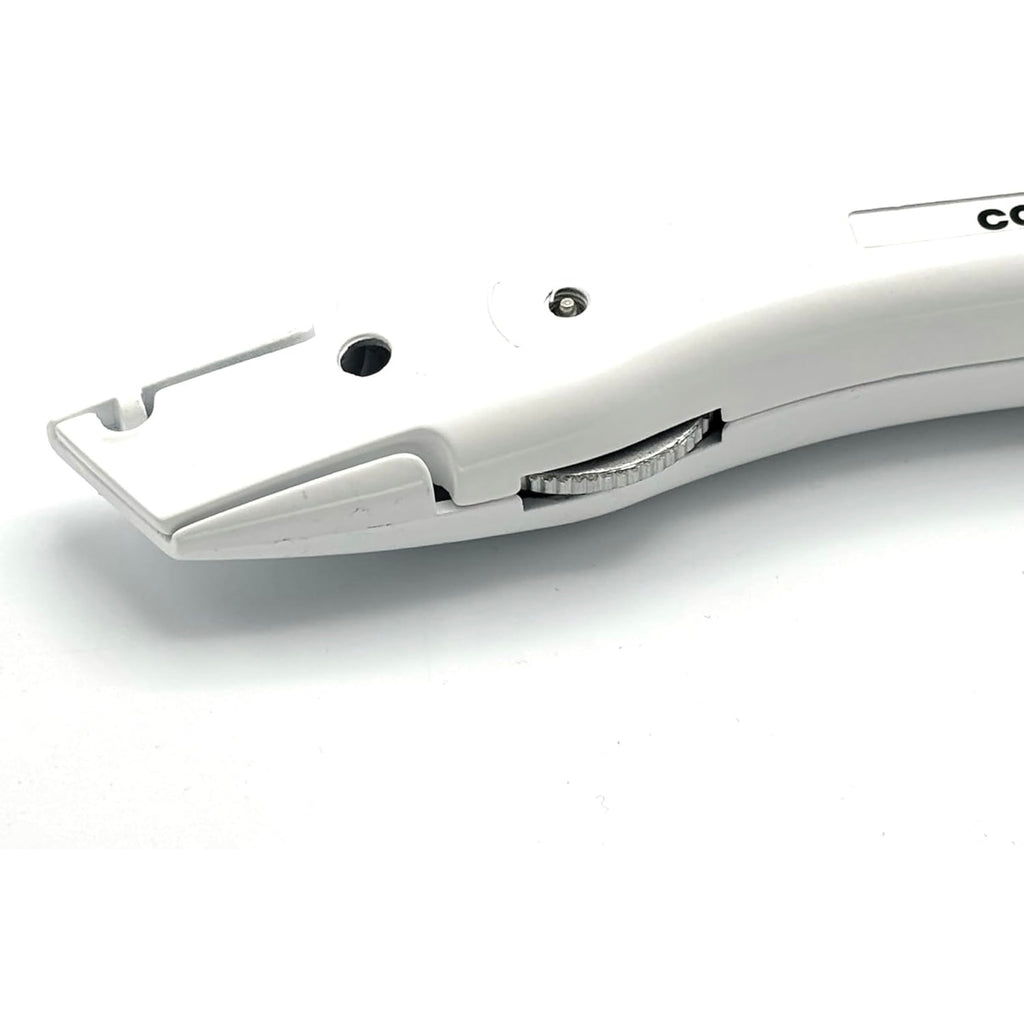 CCA White Carpet Cutter Tool with White Holder for Pro and DIY Installers