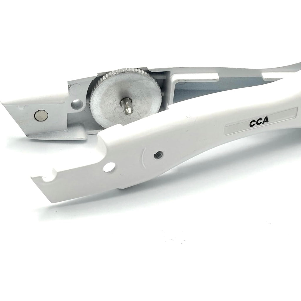 CCA White Carpet Cutter Tool with White Holder for Pro and DIY Installers
