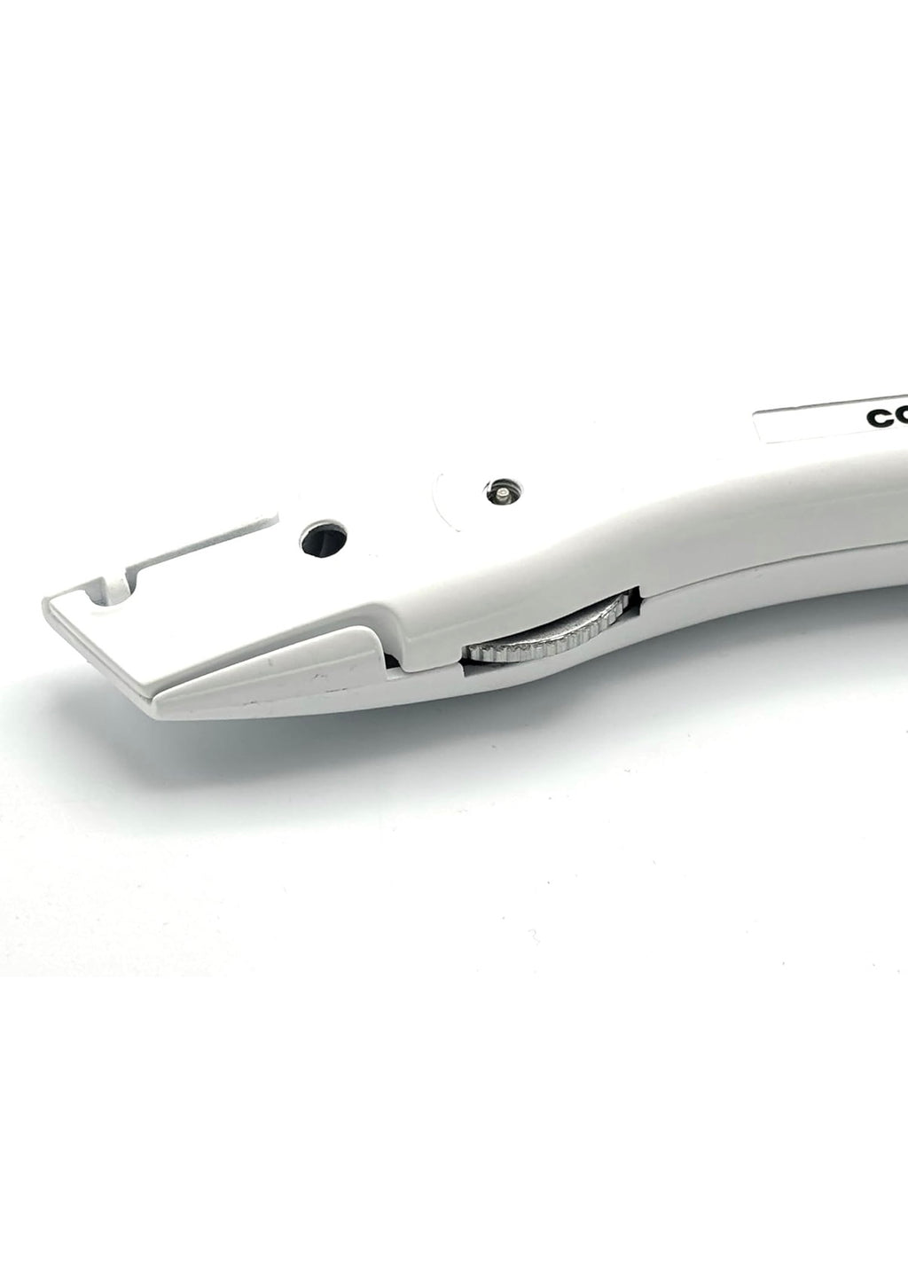 CCA White Carpet cutter tool with matching white holder for the professional and DIY installer