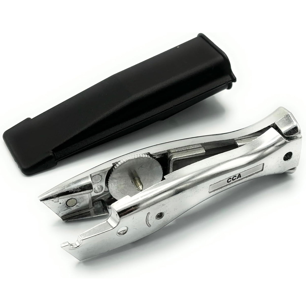 CCA Silver Carpet Cutter Tool with Black Holder for The Professional and DIY Installer