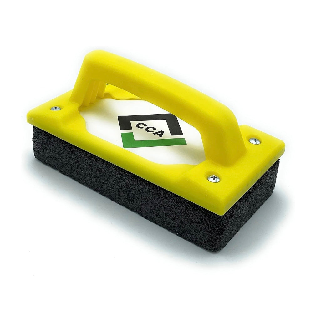 CCA Carborundum Stone 24 Grit Rub Brick with Yellow Handle