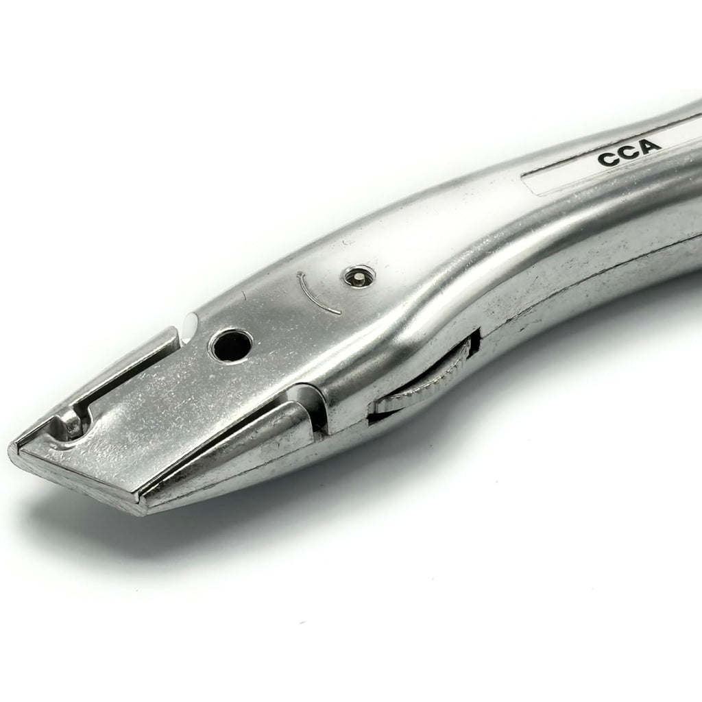 CCA Silver Carpet Cutter Tool with Black Holder for The Professional and DIY Installer