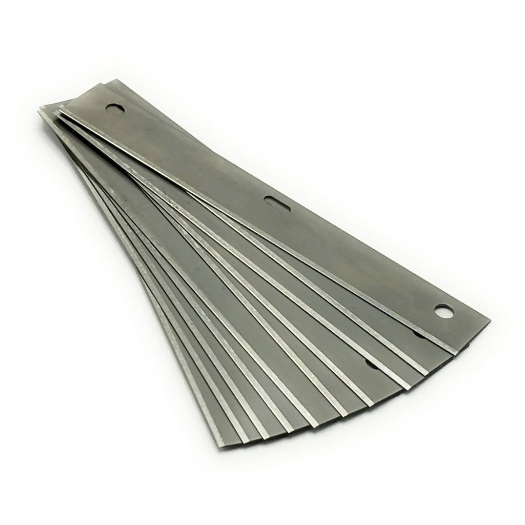 CCA Heavy Duty 10cm Wallpaper & Flooring Scraper Blades Pack of 10 Steel