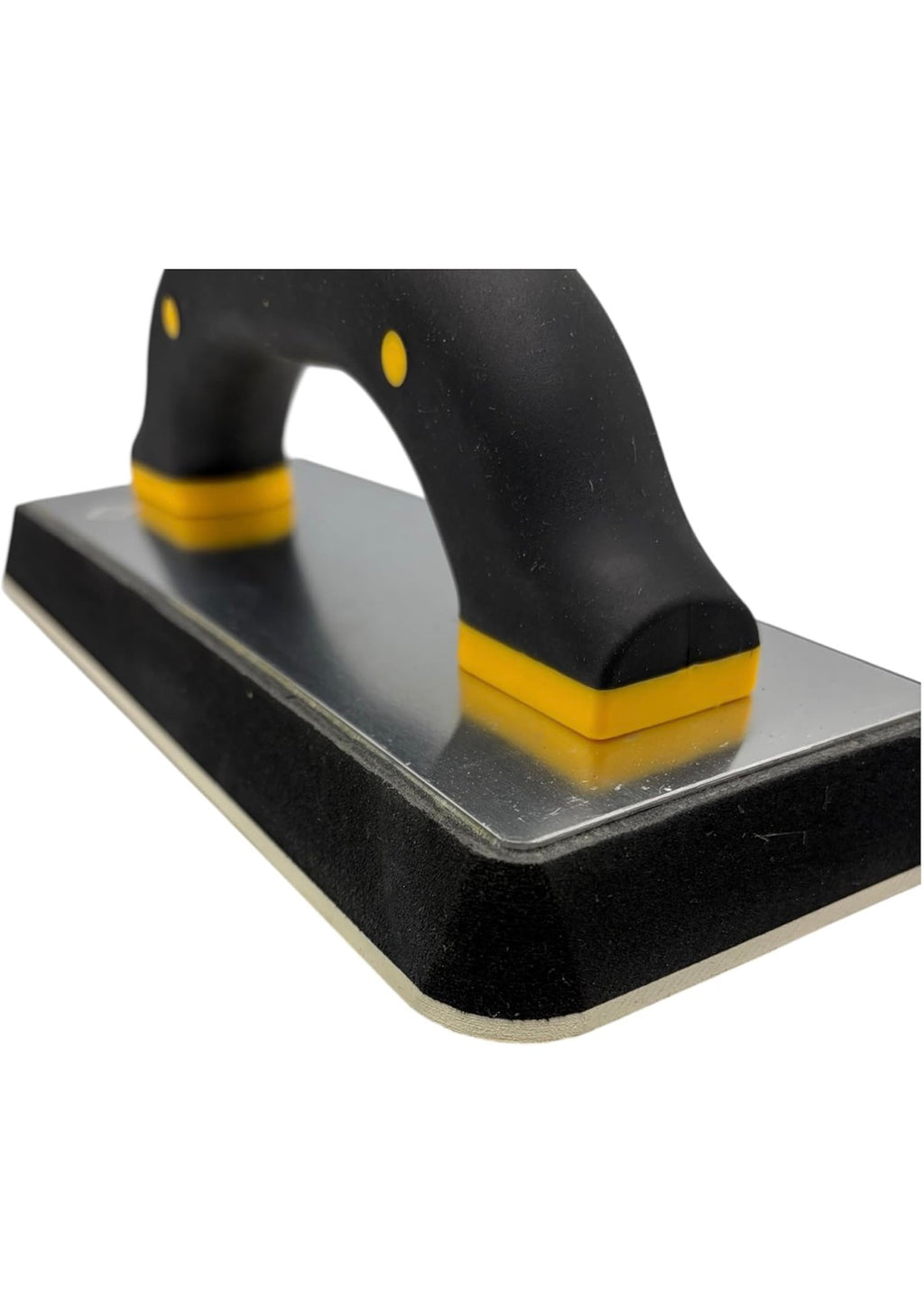 CCA Tile Grout Float with Soft Grip Handle, High Density Foam Pad, Aluminium Plate, Two Rounded Corners, 100mm x 240mm