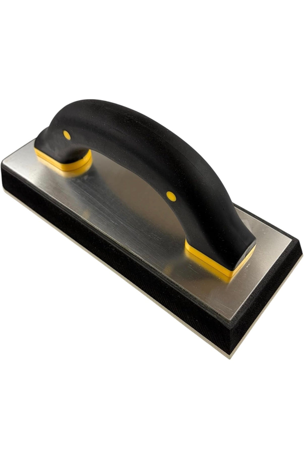 CCA Tile Grout Float with Soft Grip Handle, High Density Foam Pad, Aluminium Plate, Two Rounded Corners, 100mm x 240mm