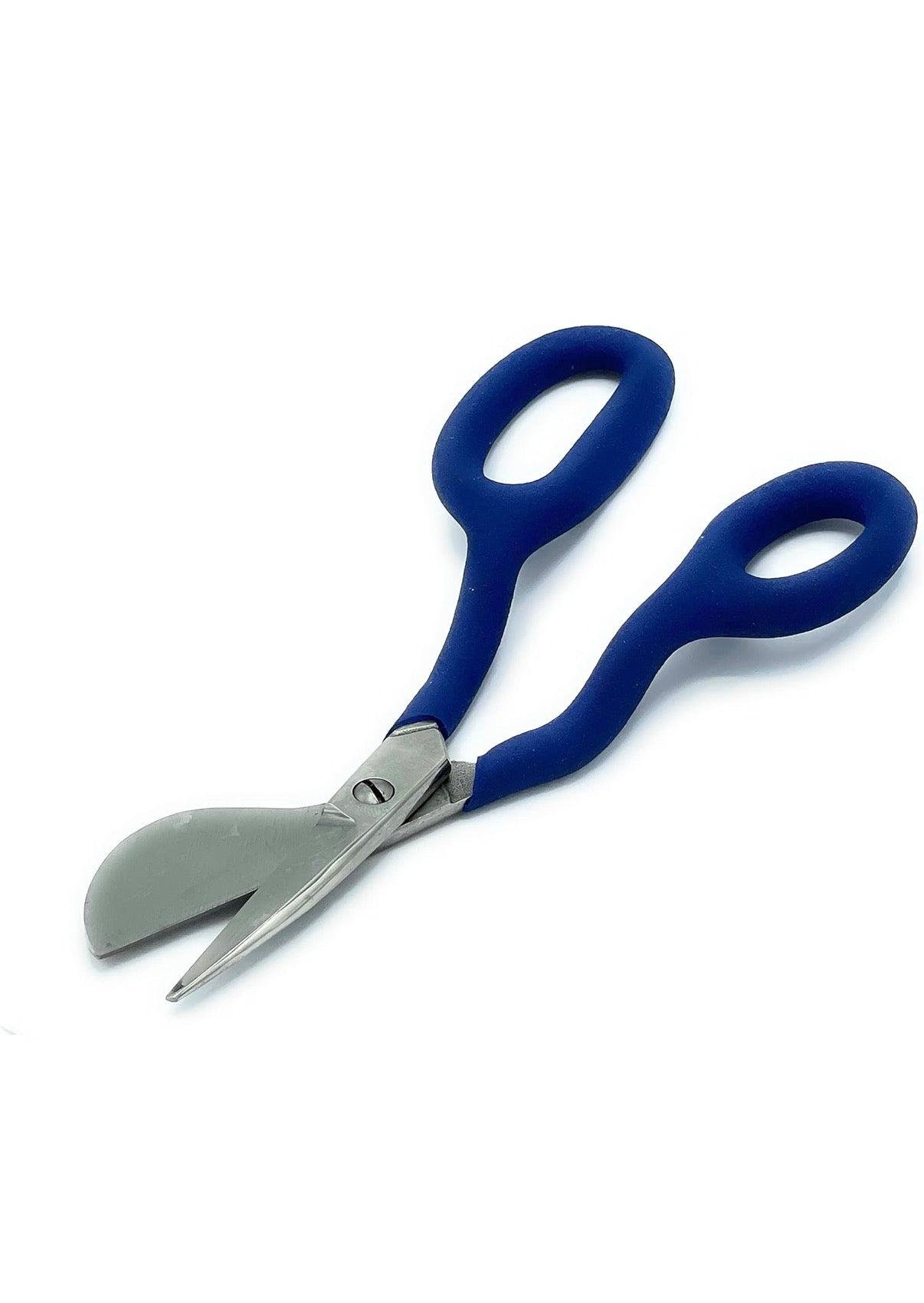 CCA Napping Duckbill 7 inch Carpet Pile Trimming Scissors Right Handed with Blue Rubber Moulded Handles