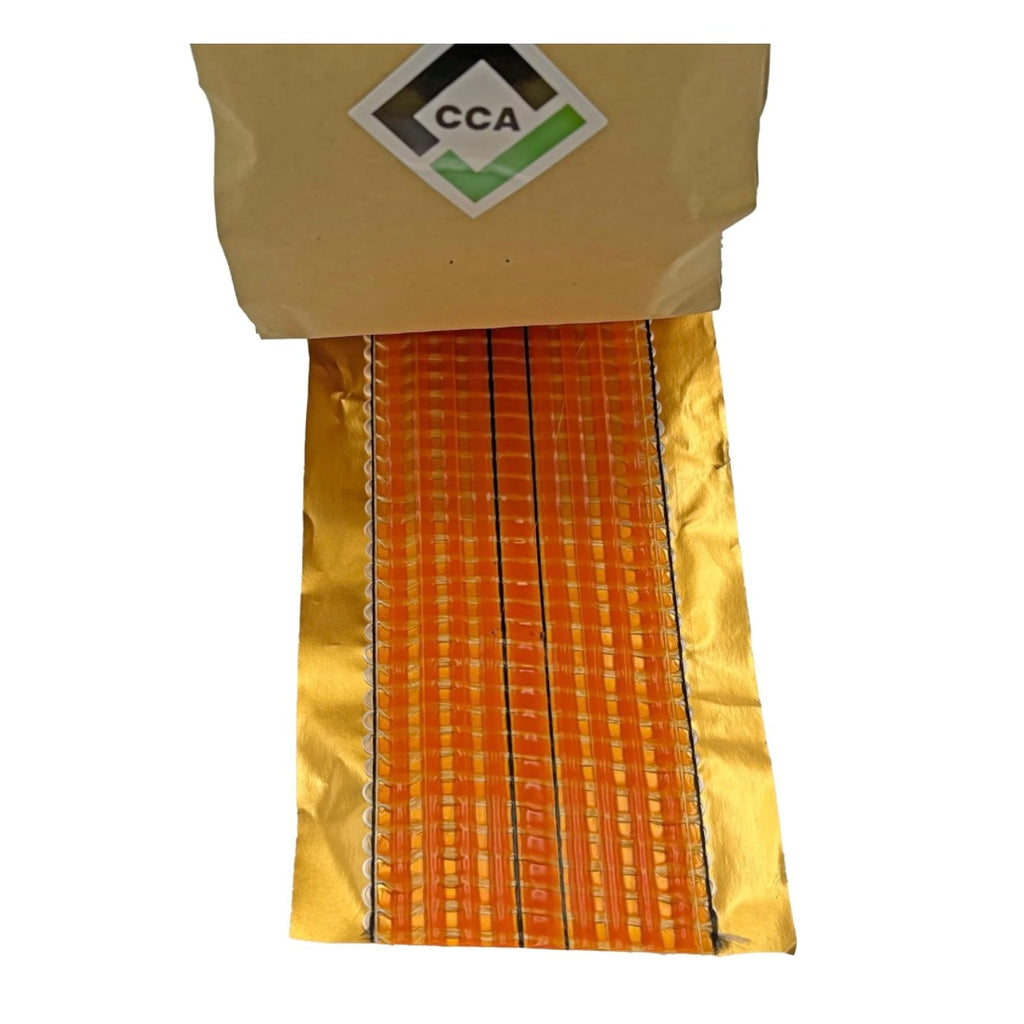 CCA Carpet Joining Tape Gold Foil Heat Bond Adhesive 20m x 100mm Roll