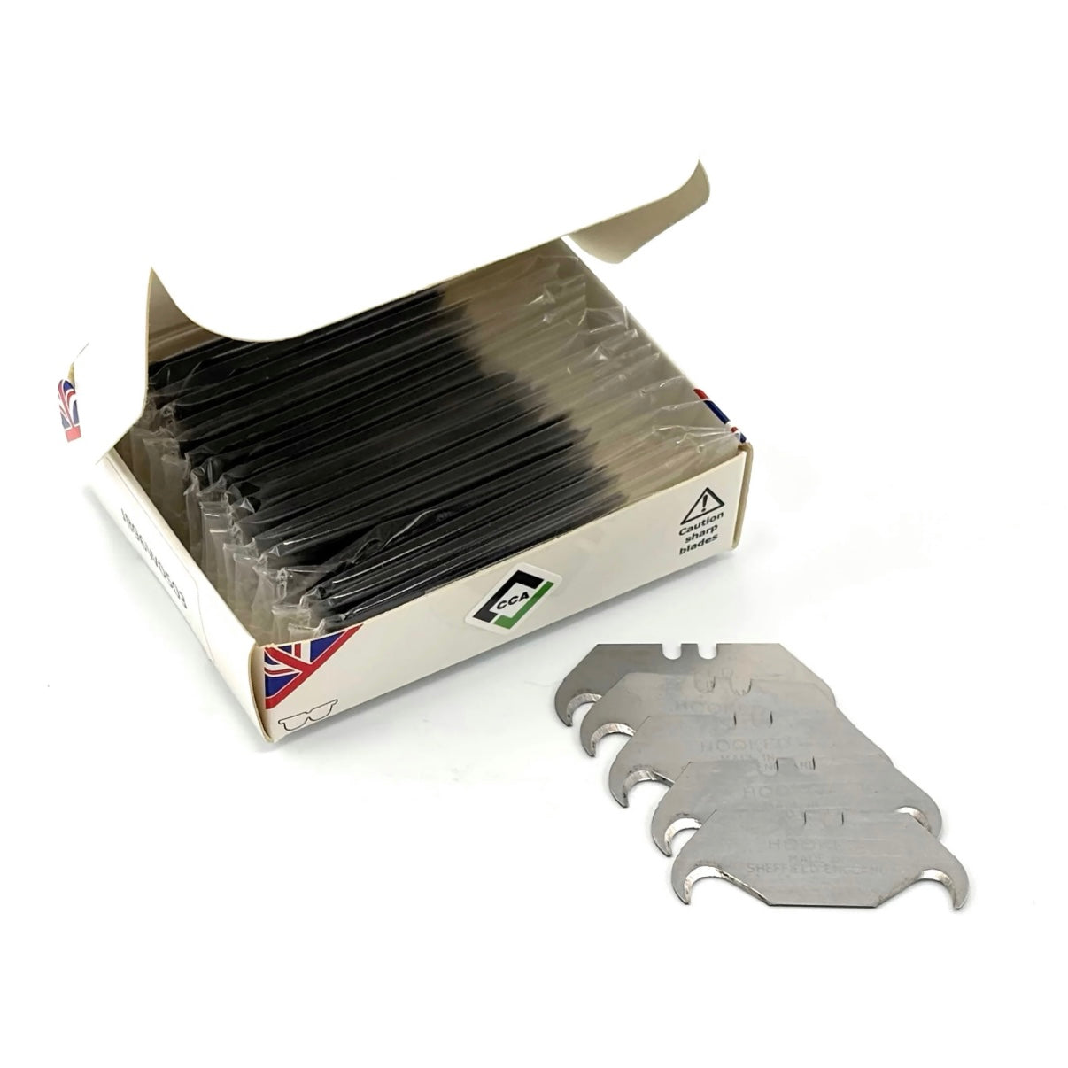 CCA Hooked heavy duty Roofing Knife Blades, Sheffield Made, Pack of 100