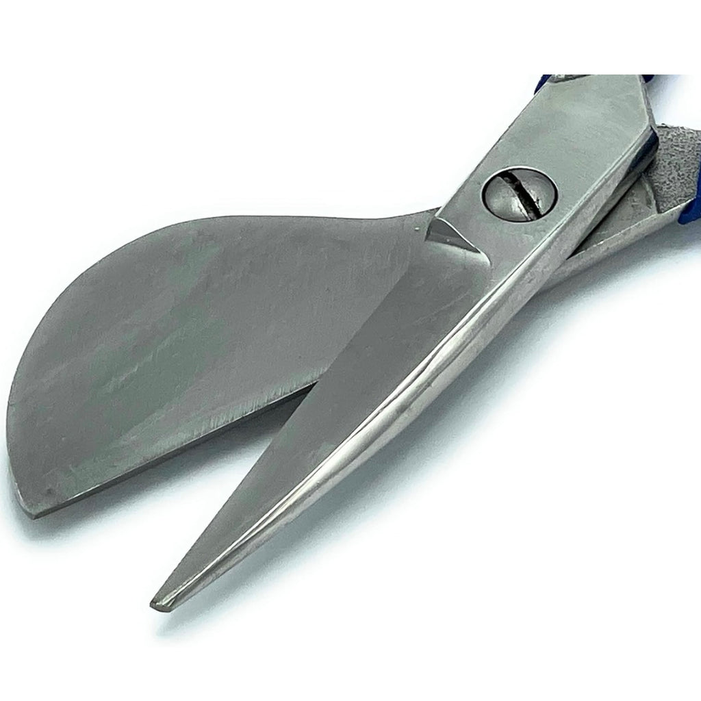 CCA 7-inch Duckbill Carpet Pile Trimming Napping Scissors Right Handed Blue