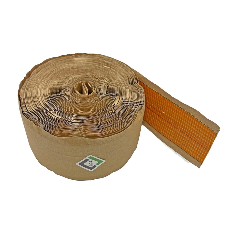 CCA Carpet Heat Seam Joining Tape 20m x 100mm Hot Adhesive Red Stitch