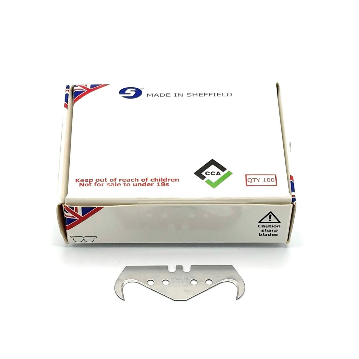 CCA Super Hook Heavy Duty Sheffield Trimming Knife Blades - Pack of 100