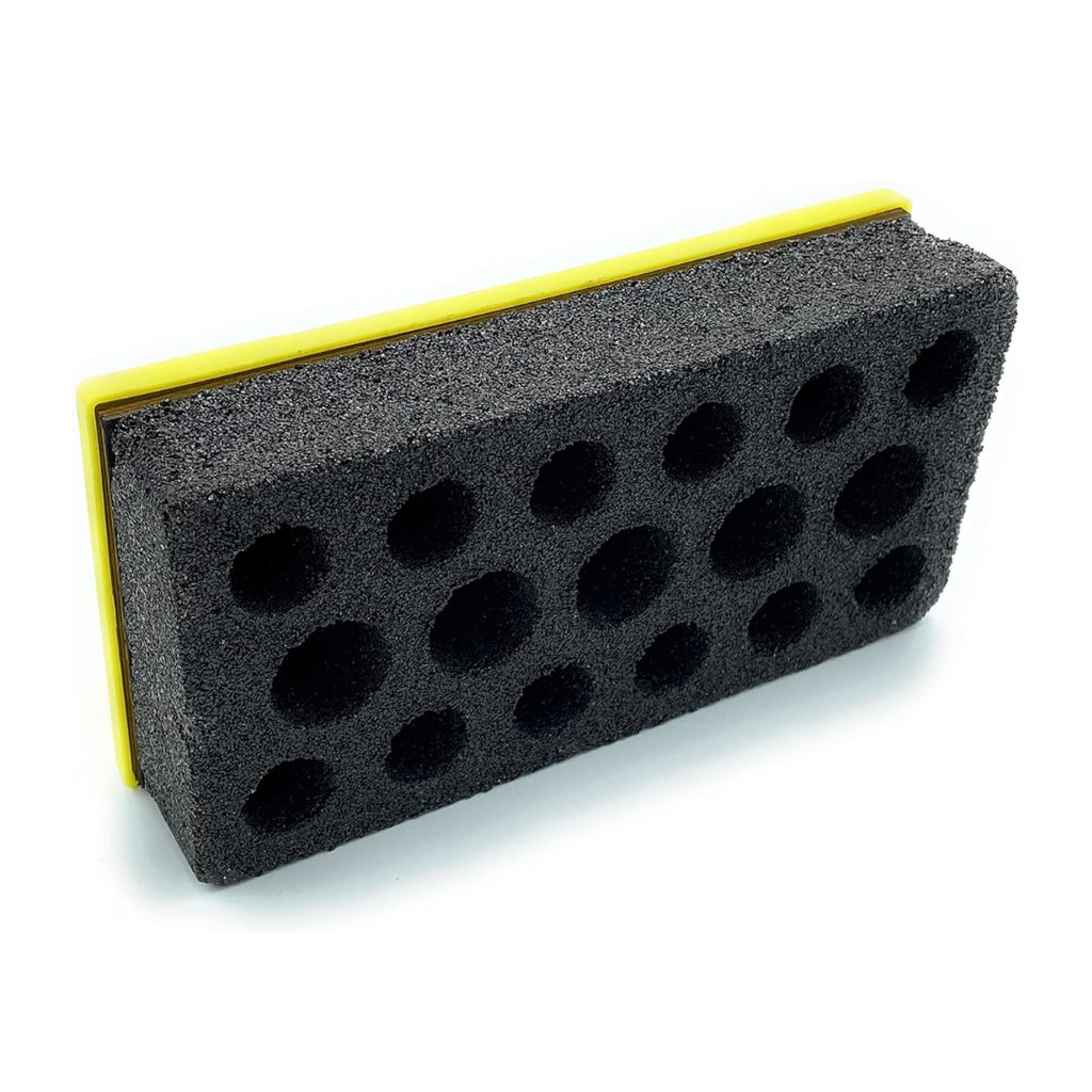 CCA Carborundum Stone 24 Grit Rub Brick with Yellow Handle