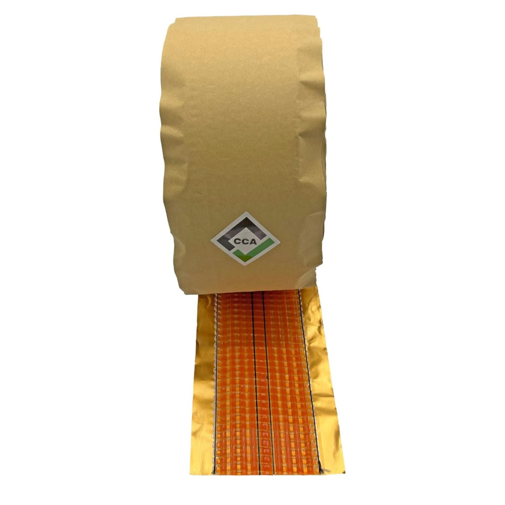 CCA Carpet Joining Tape Gold Foil Heat Bond Adhesive 20m x 100mm Roll