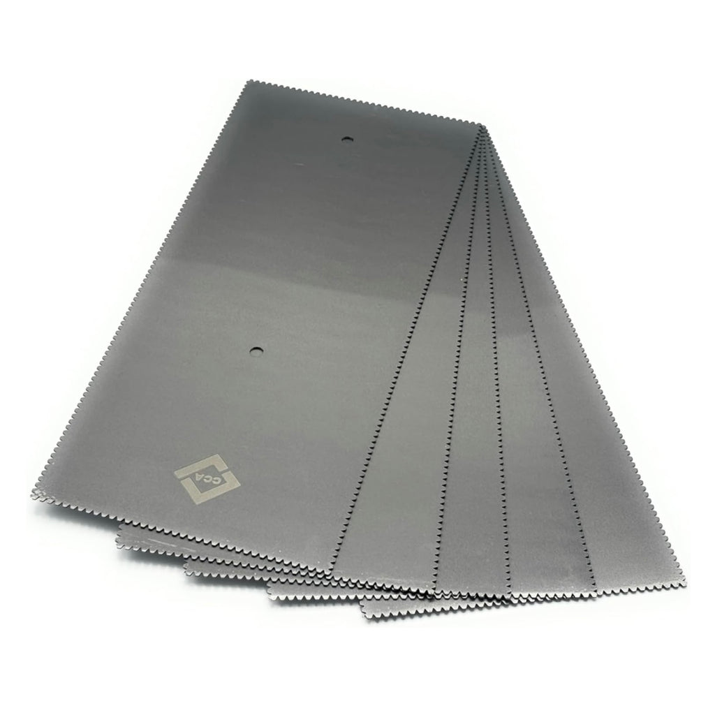 CCA Floor Trowel Pack of 5 x Adhesive Spreaders V Notch A2 Size for LVT Amtico Karndean Flooring & Pressure Sensitive