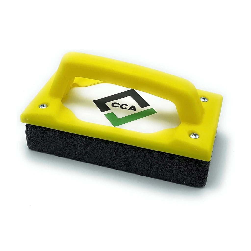 CCA Carborundum Stone 24 Grit Rub Brick with Yellow Handle
