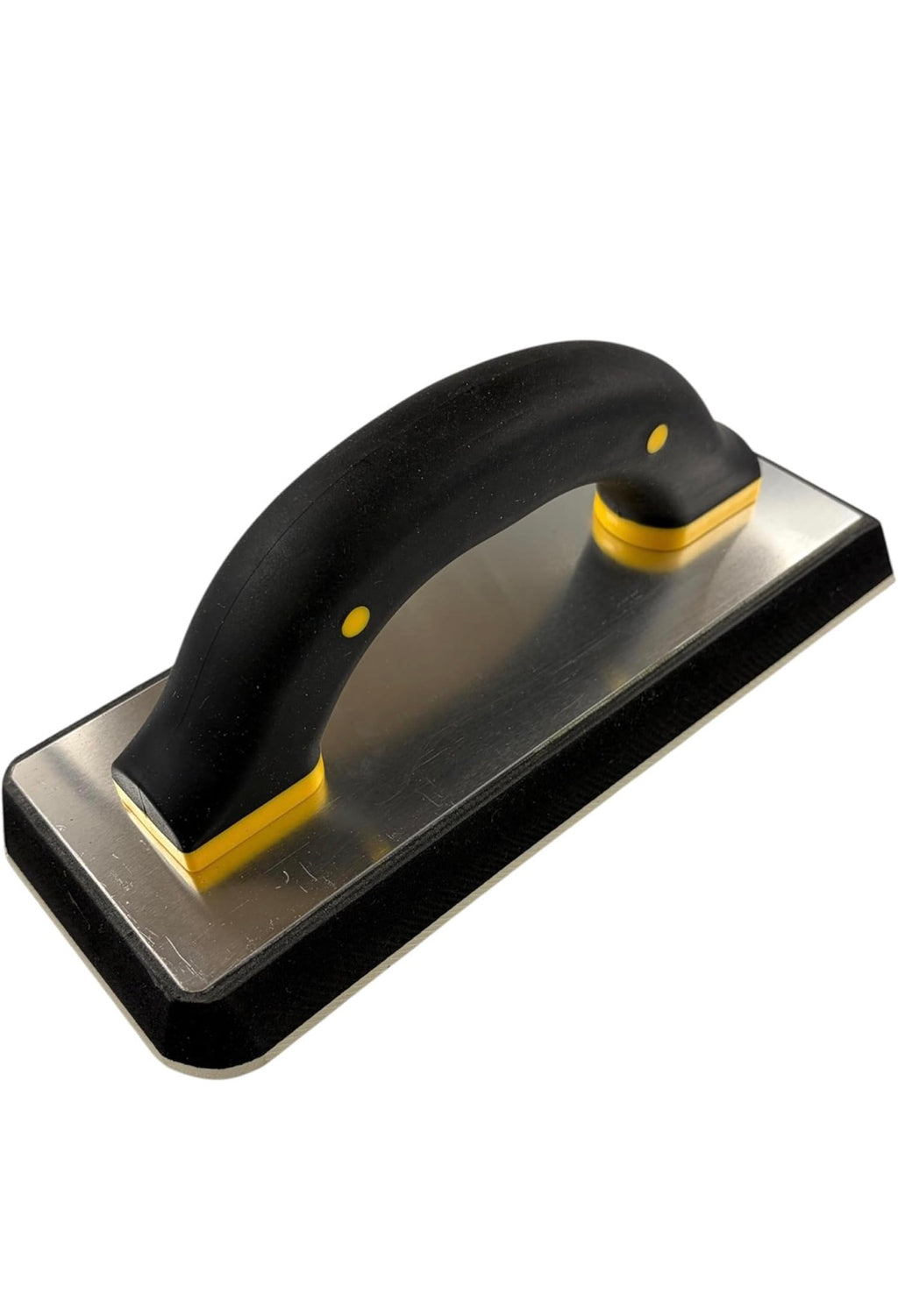 CCA Tile Grout Float with Soft Grip Handle, High Density Foam Pad, Aluminium Plate, Two Rounded Corners, 100mm x 240mm