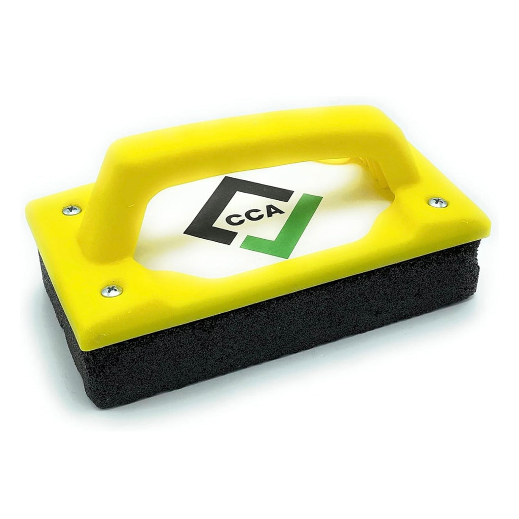 CCA Carborundum Stone 24 Grit Rub Brick with Yellow Handle
