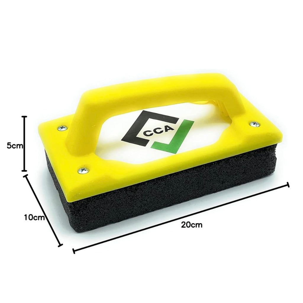 CCA Carborundum Stone 24 Grit Rub Brick with Yellow Handle