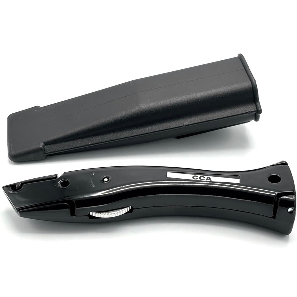 CCA Black Carpet Cutter Tool with Black Holder for Pro and DIY Installers