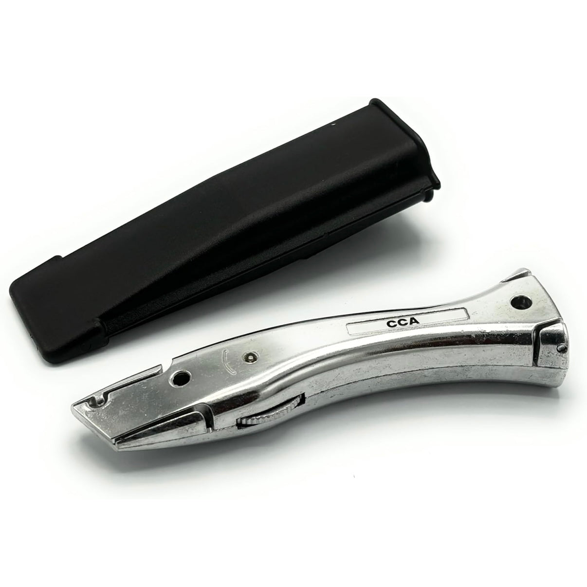 CCA Silver Carpet Cutter Tool with Black Holder for The Professional and DIY Installer