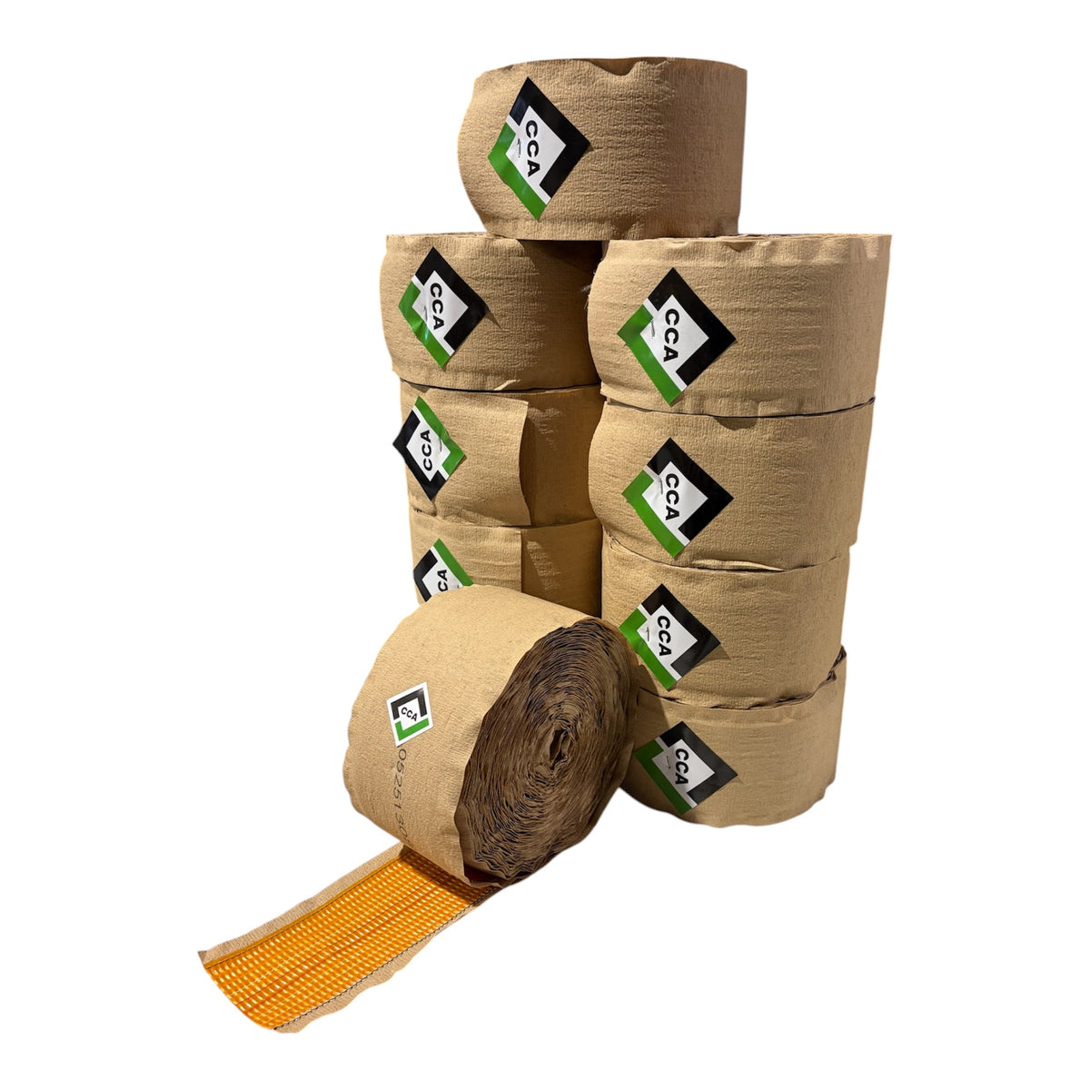 CCA Carpet Heat Seam Joining Tape 10 Rolls - 20m x 100mm Hot Adhesive Red Stitch