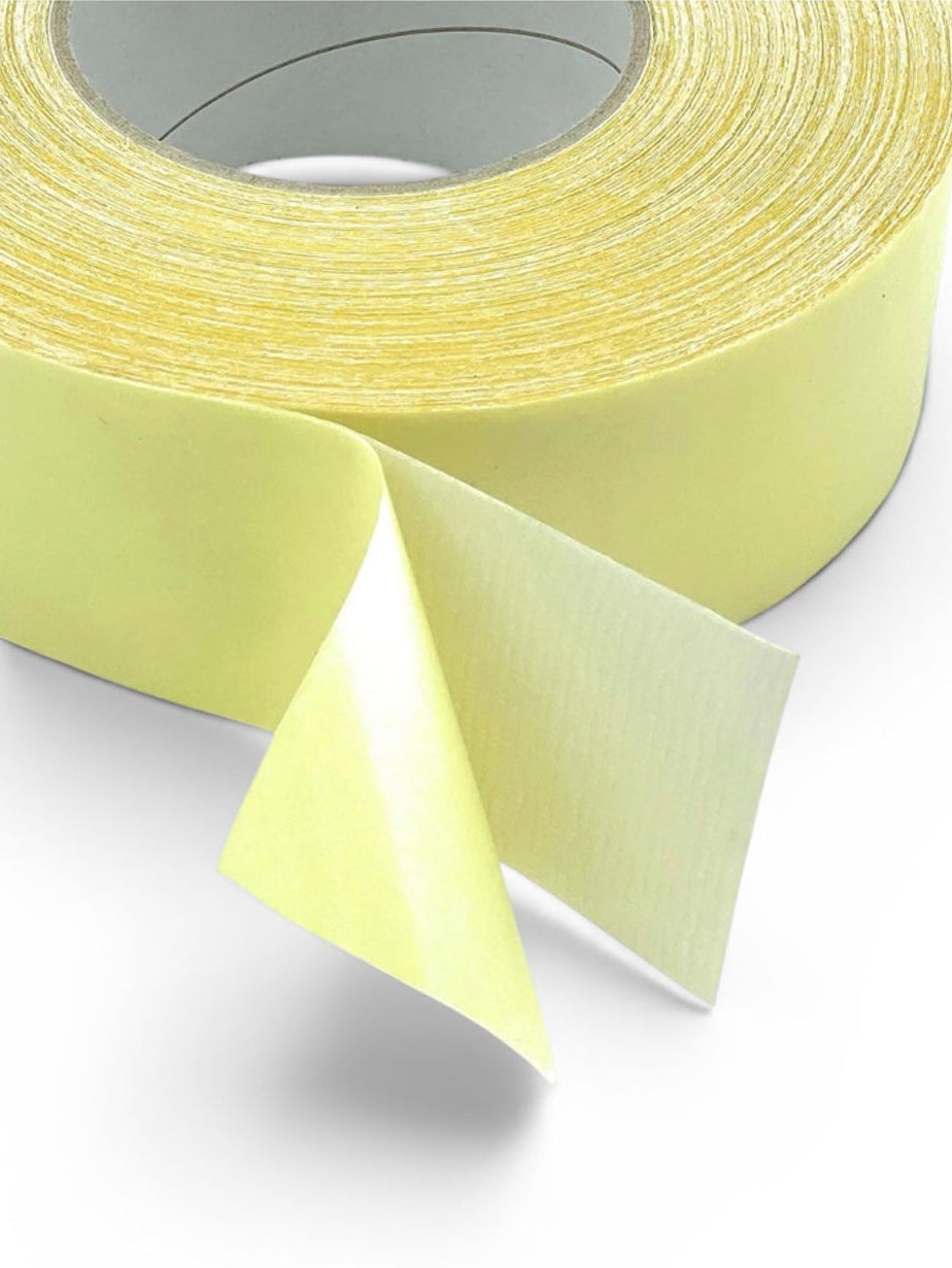 CCA Double-sided Anti-plasticiser heavy-duty cloth tape. Big 50 mtr roll x 48mm, Extra strong Original carpet lino cushion floor tape