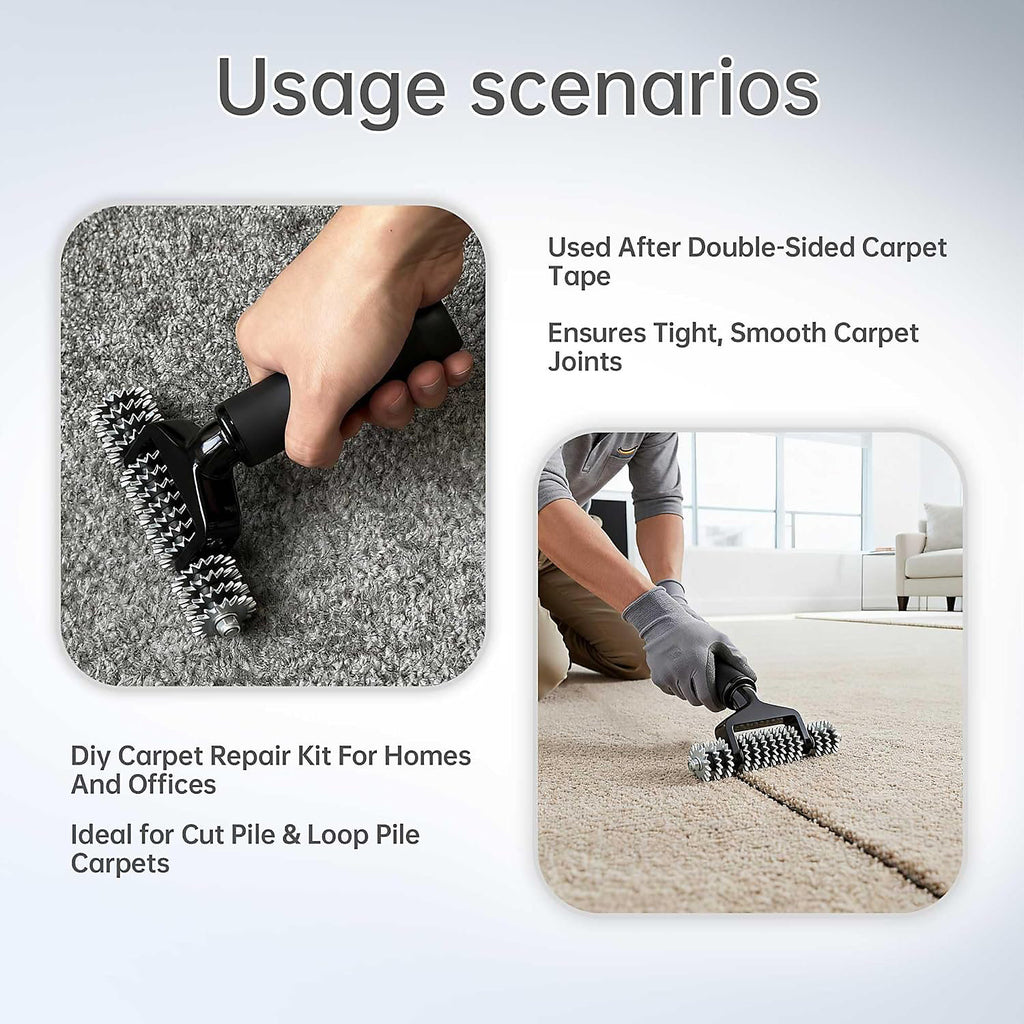 CCA Carpet join bundle. 5 inch star wheel seam roller and 30ft, 9.2mtr double sided joining tape