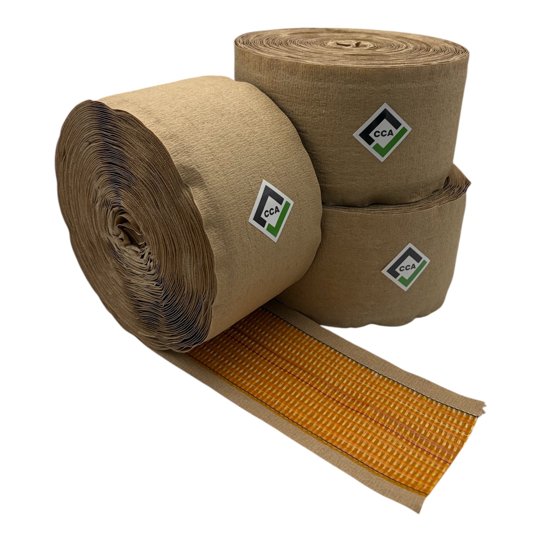 CCA Carpet Heat Seam Joining Tape 20m x 100mm Hot Adhesive Red Stitch x 3