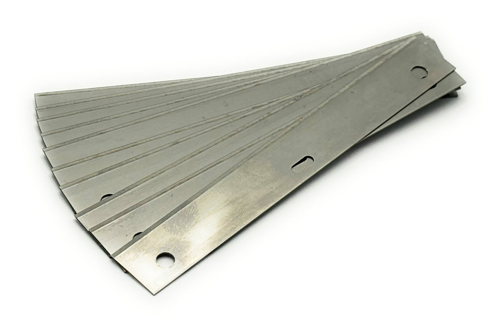 CCA Heavy Duty 10cm Wallpaper & Flooring Scraper Blades Pack of 10 Steel