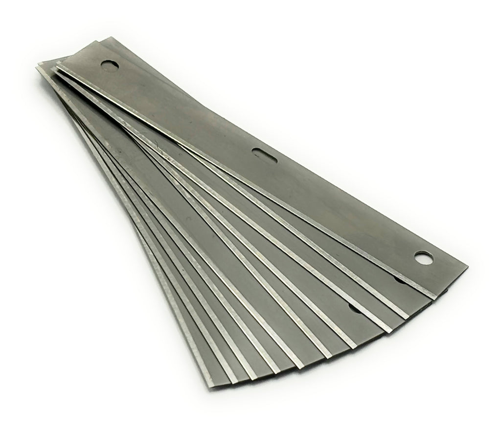 CCA Heavy Duty 10cm Wallpaper & Flooring Scraper Blades Pack of 10 Steel