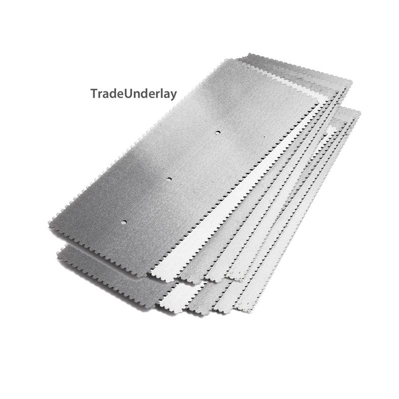 Buy Adhesive notched trowel blades A2 x 10 blades TradeUnderlay. com